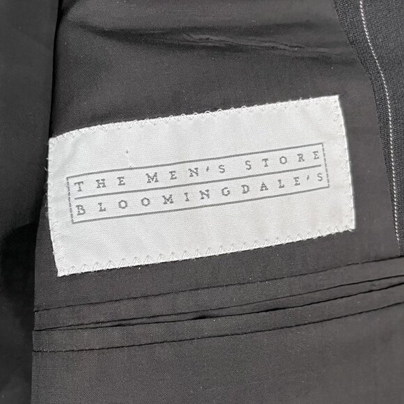 Armani Collezioni Black & White 100% Wool 3 Button Pinstripe Blazer Sz 42L - Picture 7 of 9